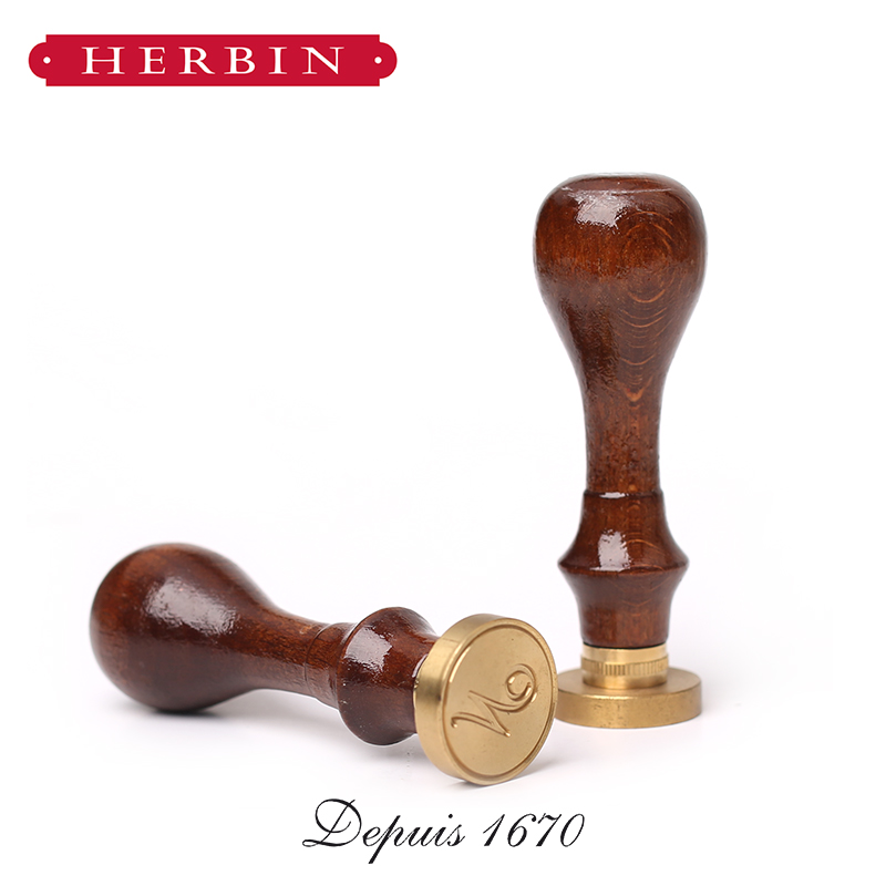 黄铜印章1.5cm火漆章HERBIN