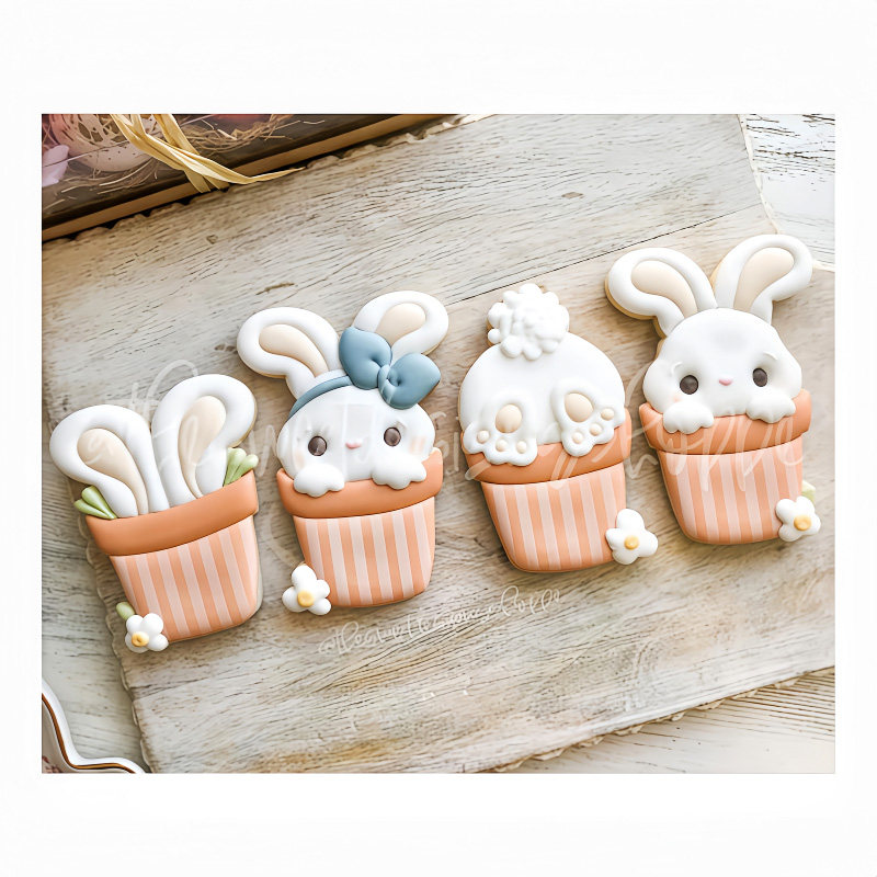 复活节卡通兔子糖霜饼干模具曲奇翻糖切模蛋糕装饰DIY切模印模