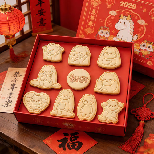宋雨琦GIGI红兔子卡通饼干模具i-dle家用创意式曲奇烘焙印模工具