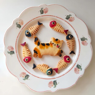 INS风韩系三花猫饼干模具猫鱼骨calico cat饼干模具切模工具