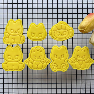 AESPA女团just猫娃石塑黏土模具柳智敏KARINA冰箱贴按压印花模具