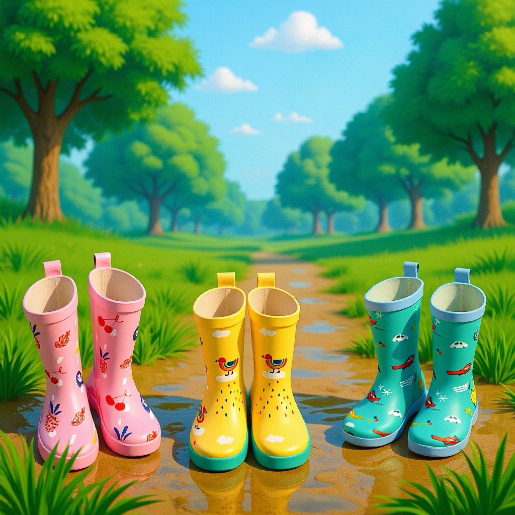 水鞋中筒雨靴橡胶儿童雨鞋