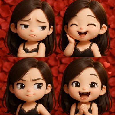 个人定制AI表情包制作9宫格设计