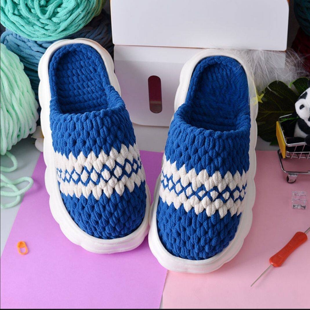 钩针编织成品手工冰条粗毛线拖鞋送男女友闺蜜礼物防滑耐磨