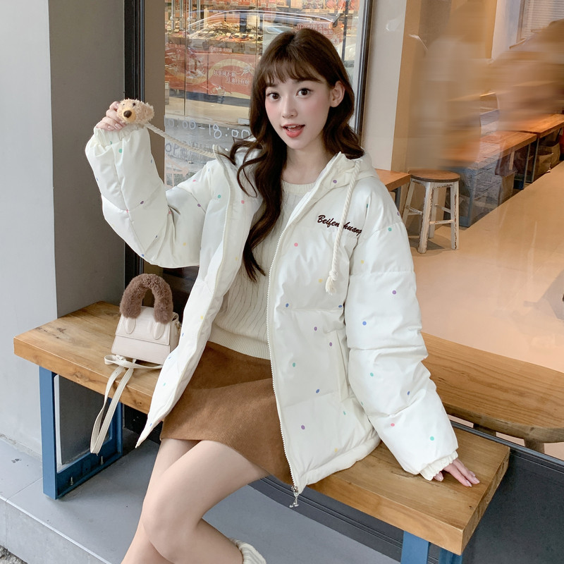 初中生羽绒服女中长款可爱少女棉衣宽松加厚高中学生棉服冬季外套
