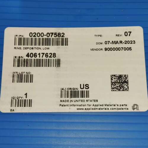 可维修AMAT 0200-07582，300mm，应用材料密封环规格
