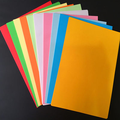 包邮儿童彩色平面卡纸A4七彩卡纸 手工纸 折纸10色硬彩纸办公用纸