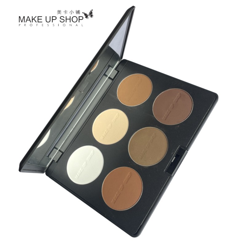 MAKEUPSHOP6色眼影盘眉粉修容粉