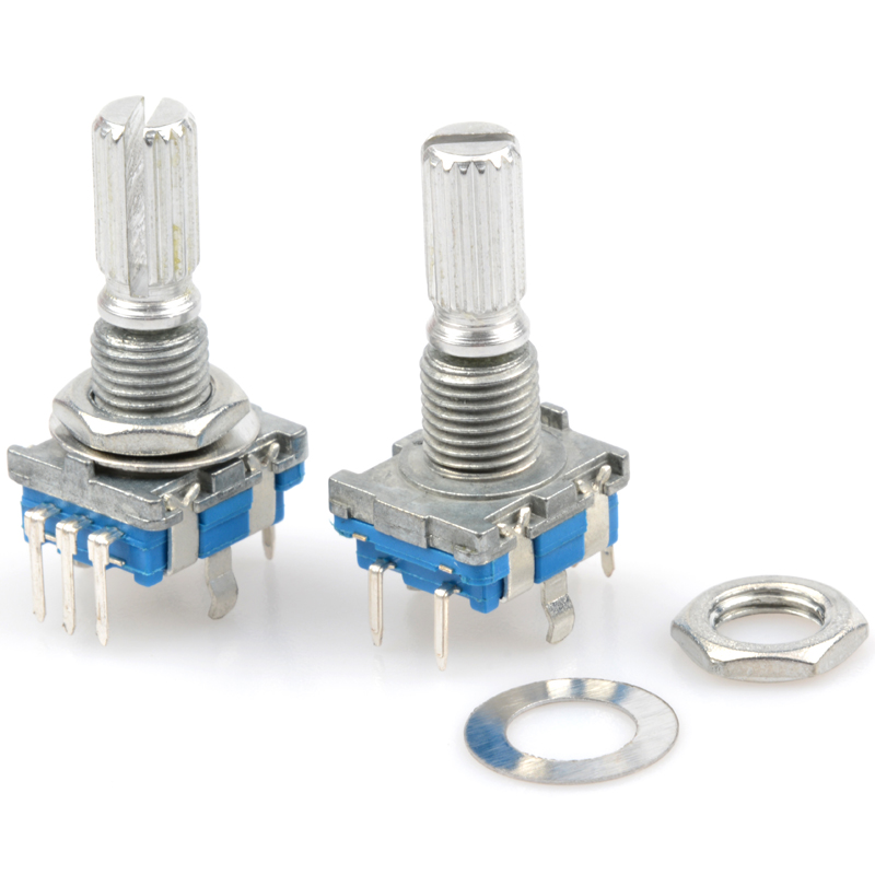 旋转编码器 编码开关/EC11/数字电位器 带开关 五脚柄长20MM 梅花