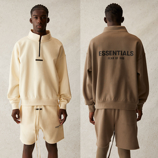 休闲宽松FOG男女潮牌 GOD复线ESSENTIALS立领卫衣高领长袖 FEAR