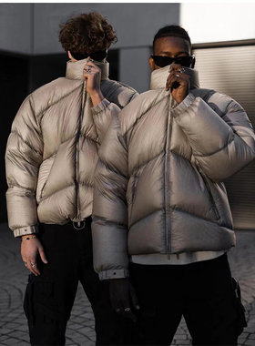 正品REPRESENT LIFE冬季廓形面包羽绒棉服美式高街加厚拉链外套男