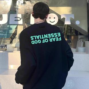 ESSENTIALS美式 GOD 高街潮牌FOG宽松圆领秋冬加绒卫衣男 FEAR
