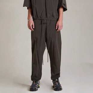 情侣宽松休闲裤 FOG GOD潮牌运动机能尼龙褶皱束脚长裤 男 FEAR