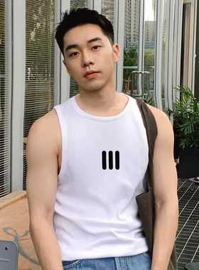 FOG FEAR OF GOD三条杠潮牌美式新款情侣无袖背心男女运动健身T恤