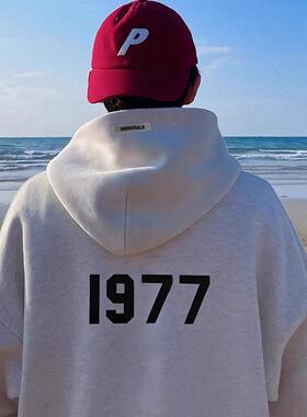 FEAR OF GOD复线ESSENTIALS新款1977加绒连帽卫衣FOG开衫外套男女