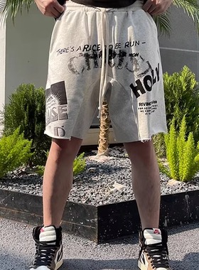 正品fog fear of god联名RRR123宽松五分短裤休闲运动裤子夏季潮