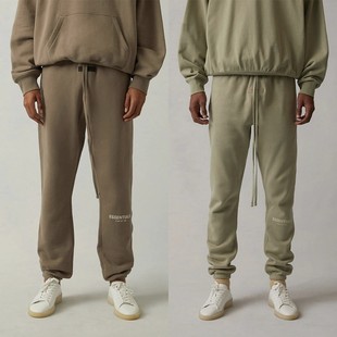 God复线Essentials小标植绒字母加绒卫裤 男女FOG潮牌 Fear 正品