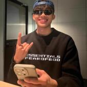 FEAR 潮牌纯棉情侣圆领卫衣男秋冬 FOG复线ESSENTIALS美式 GOD