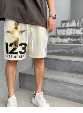 正品 FOG FEAR OF GOD联名RRR123天使圣婴短裤宽松运动五分裤男女