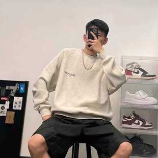 GOD复线ESSENTIALS高街宽松胸前反光加绒圆领卫衣男 FOG FEAR