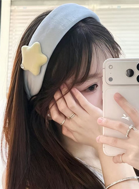日韩新款奶系甜妹天菜毛绒爱心发箍洗脸束发带发卡发窟头箍发饰女