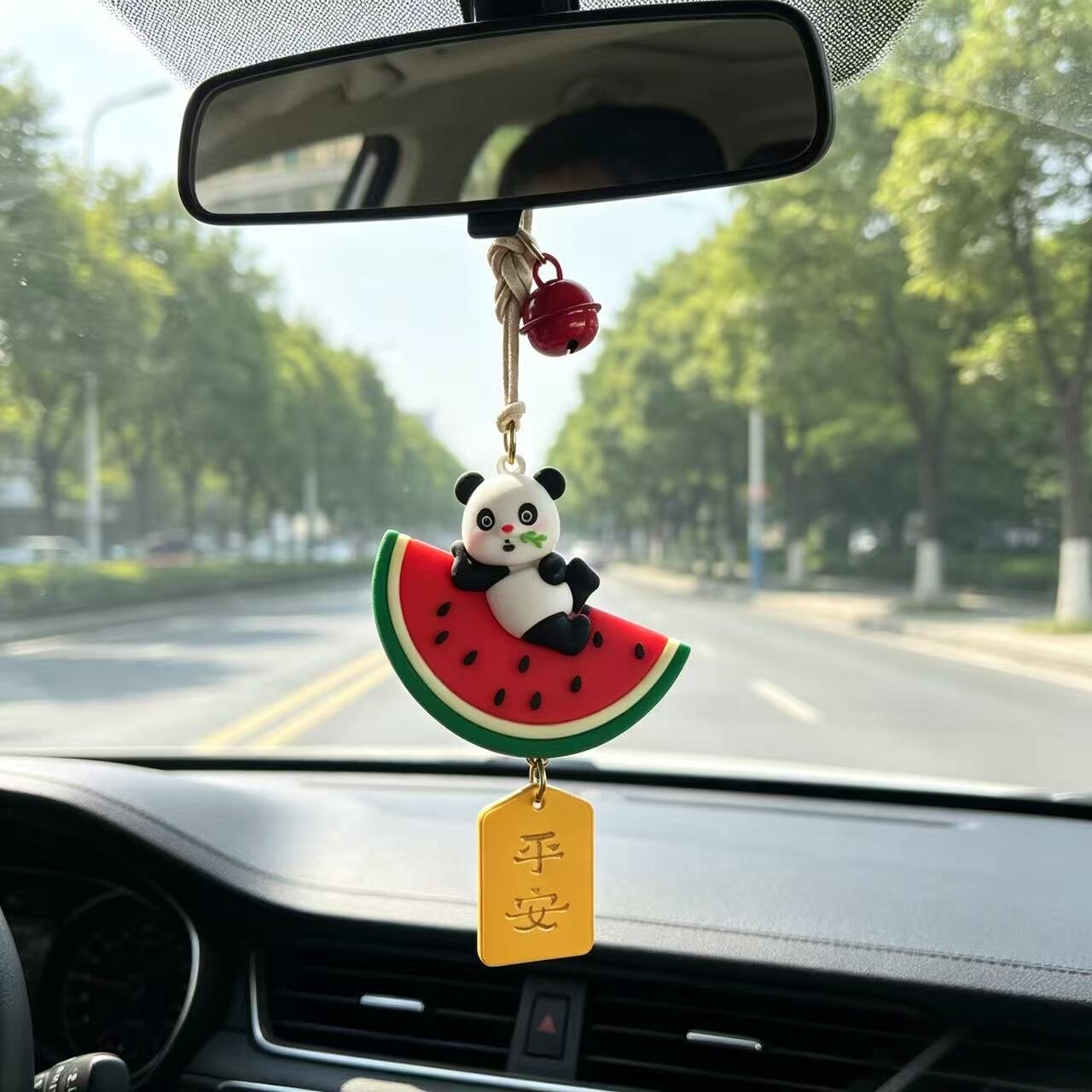 可爱熊猫车挂国潮网红平安吊坠