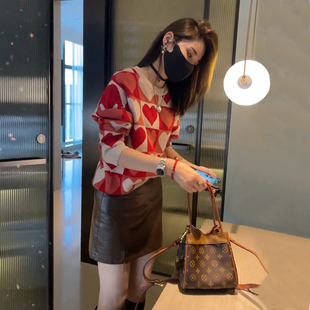 秋冬季 显高长靴穿搭深冬装 小香风 毛衣搭配裙子小个子时尚 一整套装