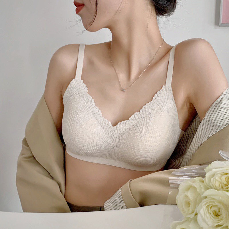 珀依兰通用罩杯柔软舒适内衣女无痕无钢圈聚拢薄款溥运动吊带文胸