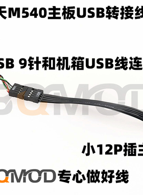 PP24新款扬天主板USBmini11针转网卡普通9针转接线联想小12P转USB