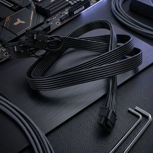 12VHPWR公模组转双8PIN 6+2PIN 显卡模组线 通用 18AWG黑排线