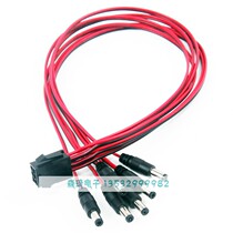6pin母电源转DC电源接口 12V 公头转接线 6P母转6DC电源头 带音叉