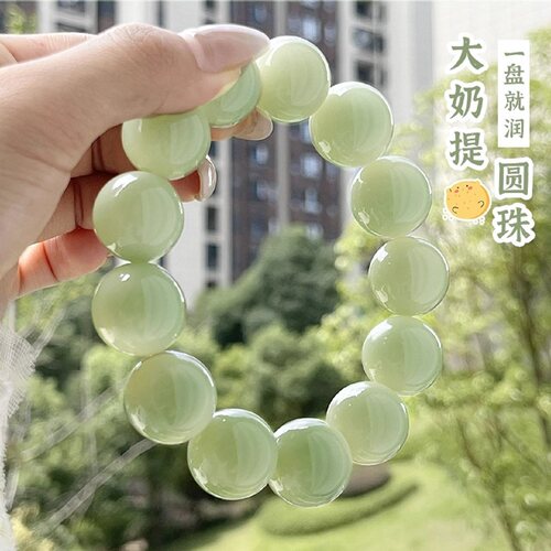 大尺寸盘串白玉菩提根手串手链女