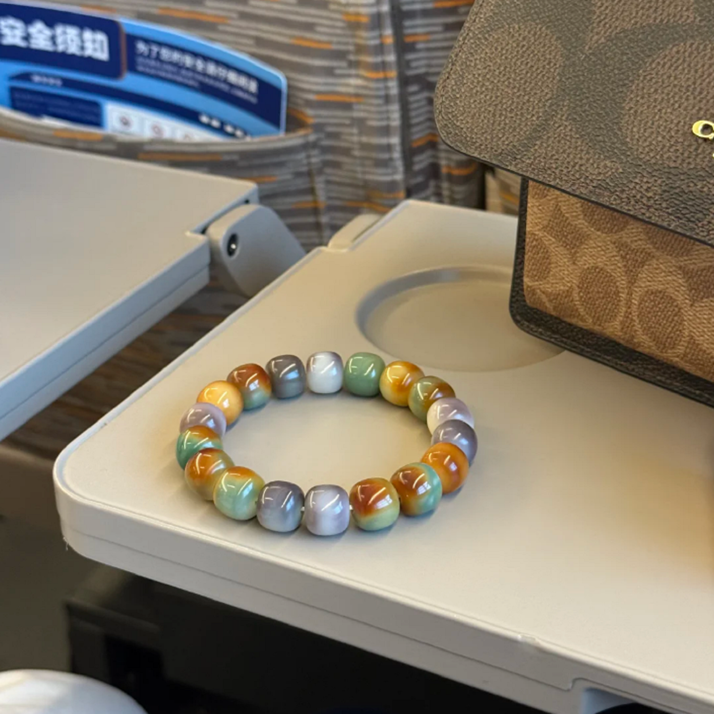 敦煌花皮炭烧菩提手串绕指柔盘玩