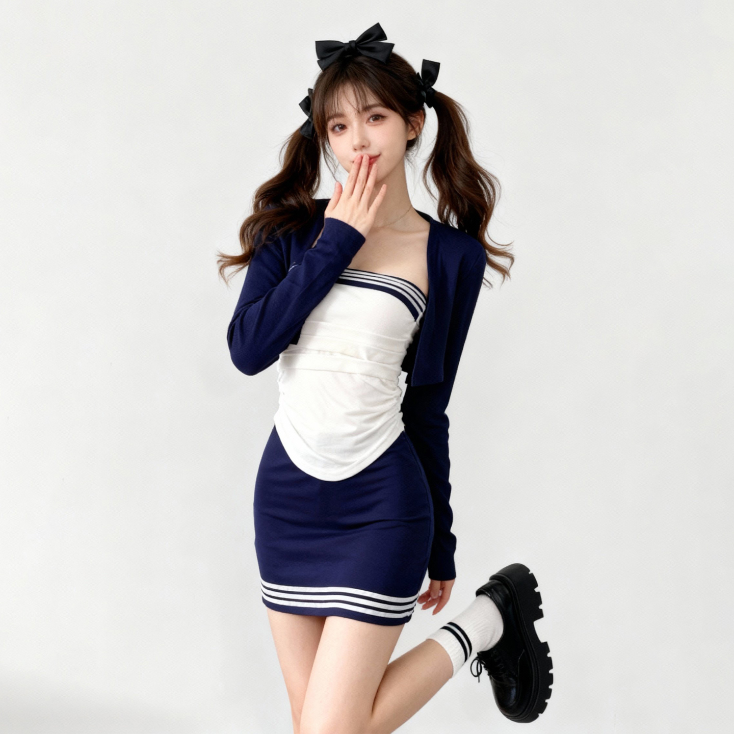 巨好看小个子套装短裙jk制服辣妹