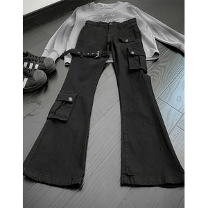 A417A NK1912  P45男士休闲工装微喇牛仔裤图片