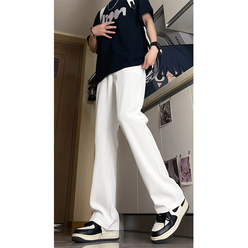 A417ABK9365P35新款男士休闲西裤微喇冰丝长裤百搭,男装西裤,电商A417A