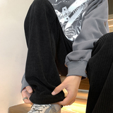 A417ABK66P45秋季男士休闲长裤直筒运动束脚裤灯芯绒裤子百搭，男装休闲裤，电商A417A