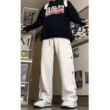 A417ACK19P35男士休闲宽松直筒加绒加厚卫裤，男装休闲裤，电商A417A