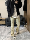 A417ANK357P55秋冬男士高街时尚拼接设计感牛仔裤百搭裤子，男装牛仔裤，电商A417A