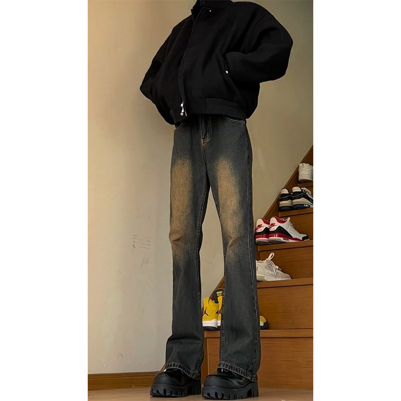 A417ANK356P55春季男士高品质牛仔裤百搭高街个性休闲裤,男装休闲裤,电商A417A