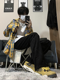 A417ANK357P55秋冬男士高街时尚拼接设计感牛仔裤百搭裤子，男装牛仔裤，电商A417A