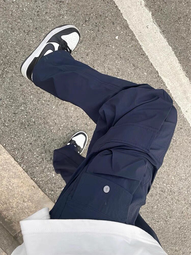 A417ABK393P50户外运动休闲裤男宽松速干多口袋技能工装裤子,男装工装外套,电商A417A