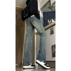 A417A NK356-1 P50春季新款复古蓝高弹力高品质加厚牛仔裤男微拉,男装牛仔裤,电商A417A