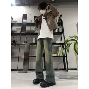 A417A NK356 P55秋冬季男士高品质牛仔裤百搭高街个性休闲裤图片