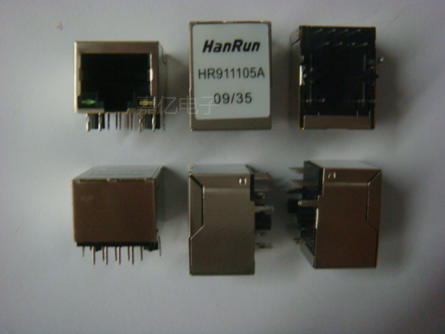 原装正品 HR911105A RJ45插座 带LED灯 网络变压器 网速快滤波器