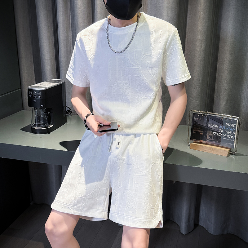 K61T61-P90控136夏季社会小伙工装套装夏装韩版运动服A，男装休闲套装，星座312A