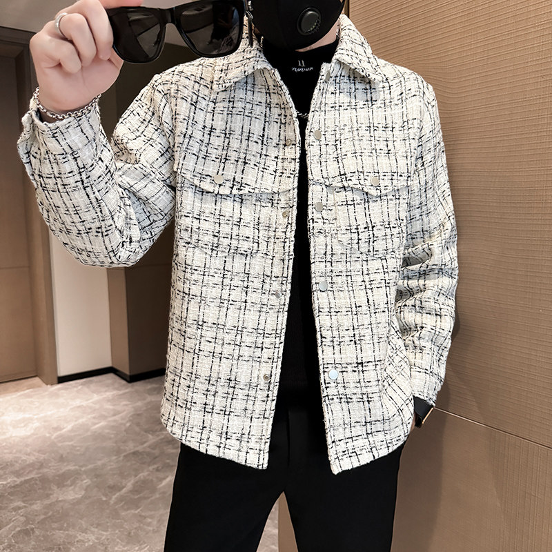 312A-9909-P130 控170 秋冬季呢子韩版男装夹克潮流高级秋冬上衣A图片