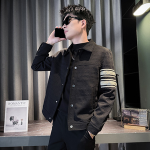312A-J533-P120 控165 秋季新款社会小伙夹克外套男潮流韩版上衣B图片