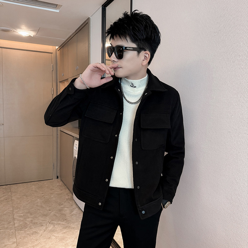 312A-2112-P130控170秋冬季呢子韩版男装夹克潮流高级秋冬上衣A,男装夹克,星座312A