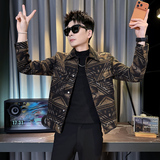 312A-S63-P130控170秋冬季呢子韩版男装夹克潮流高级秋冬上衣A，男装夹克，星座312A